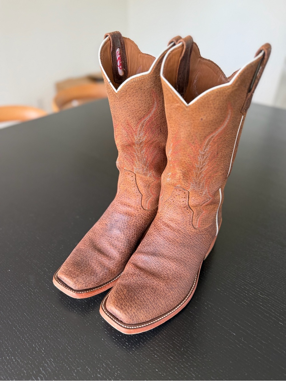 Men’s Rios of Mercedes Boots Havana Boar 11.5 D